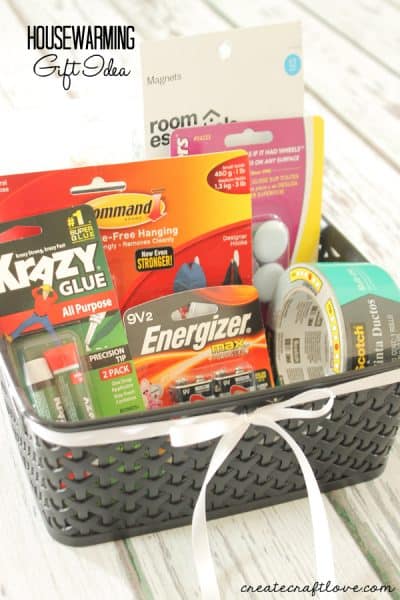 I came up with this Housewarming Gift Idea of the most common things you need when you move into your new home!