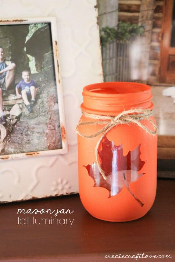 Mason Jar Fall Luminary by Create Craft Love