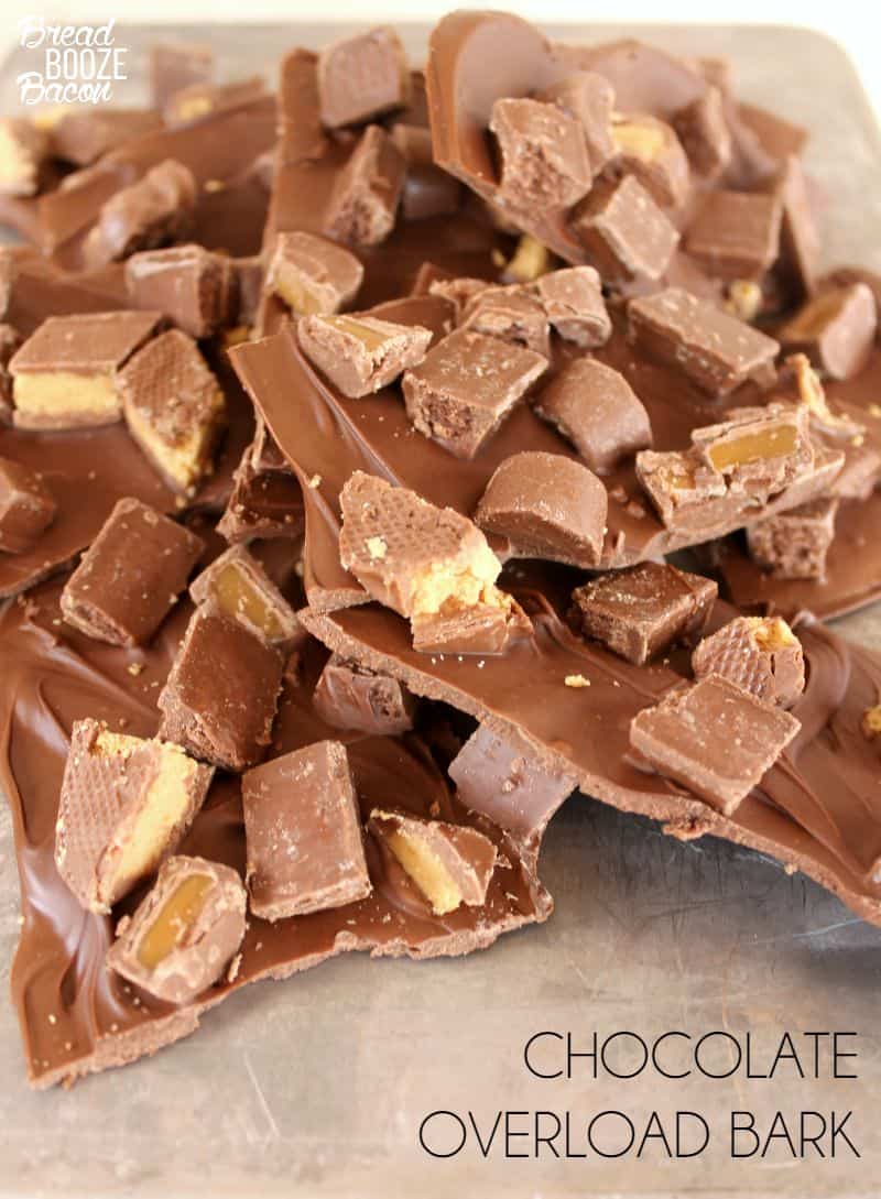 Chocolate Overload Bark is a deliciously easy way to indulge your sweet tooth! via createcraftlove.com