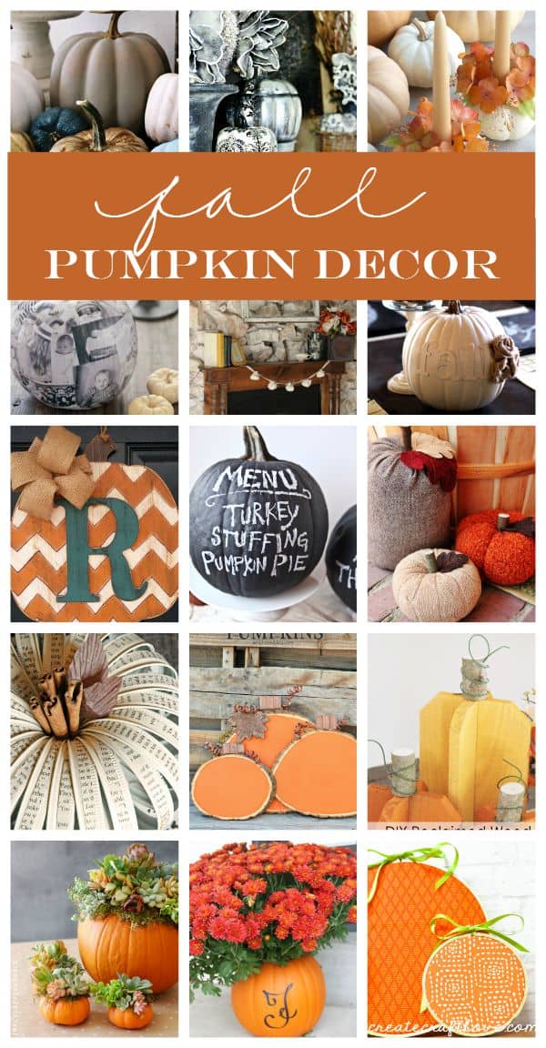 These Fall Pumpkin Decor ideas can be kept up all season long! via createcraftlove.com