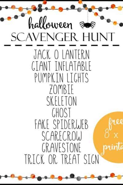 Here's a fun little Halloween Scavenger Hunt Printable to keep the kiddos occupied! via createcraftlove.com