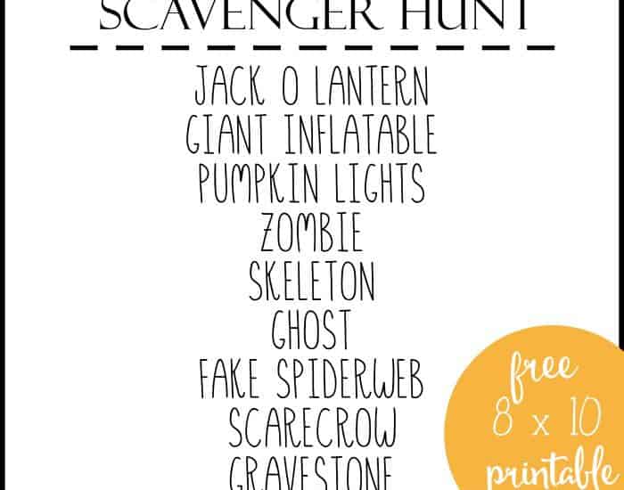 Here's a fun little Halloween Scavenger Hunt Printable to keep the kiddos occupied! via createcraftlove.com