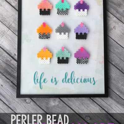 Create this fun and simple perler bead art with your kids! Create your own design and customize the colors to fit any bedroom perfectly!