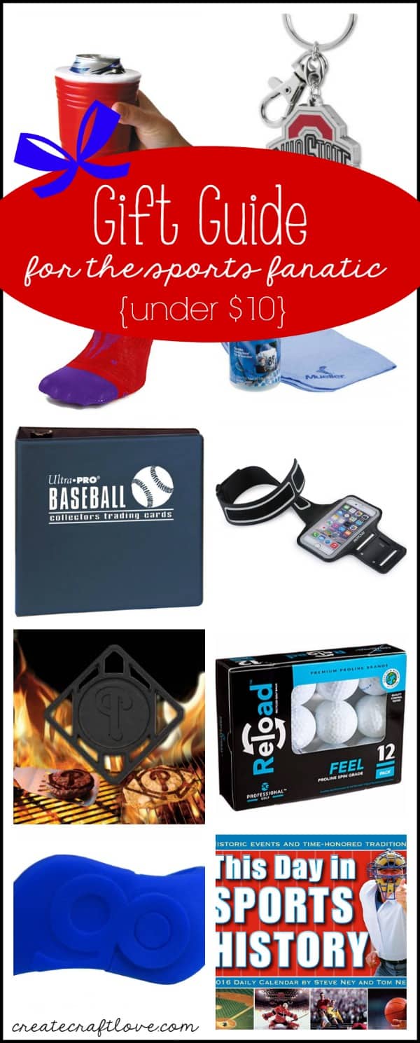 Gift Guide for the Sports Fanatic for less than $10! via createcraftlove.com