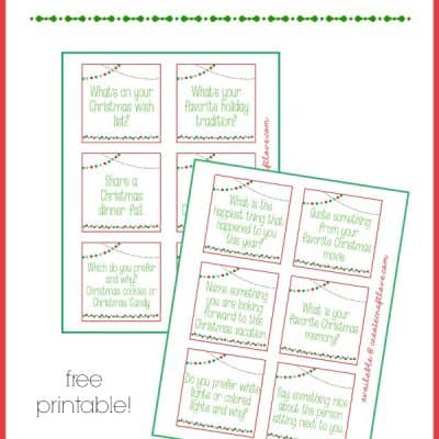Download your free Christmas Dinner Conversation Starters at createcraftlove.com!