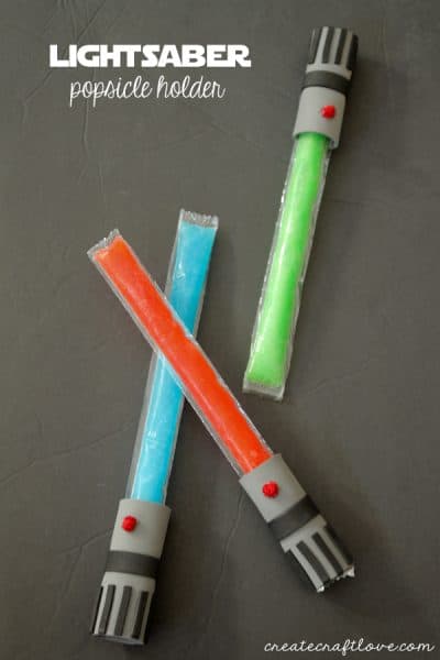 Awaken the force in your house with these Lightsaber Popsicle Holders! via createcraftlove.com