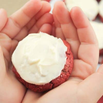 With only 3 ingredients, these Red Velvet Cookies will be a go-to treat for any holiday or occasion! via createcraftlove.com