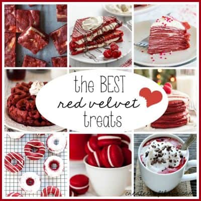 These Red Velvet Treats are the best flavor and color for the sweetest day of the year! via createcraftlove.com