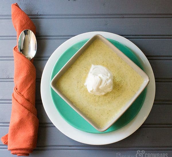 Creamy, delicious broccoli soup, perfect for keeping winter blues at bay | Cupcakes&Crowbars