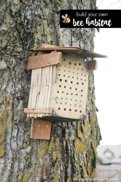 I'm sure many of you have heard about declining bee populations and the dreaded colony collapse syndrome, so even if you don't have a garden, this is a DIY Bee Habitat can help protect our native species.