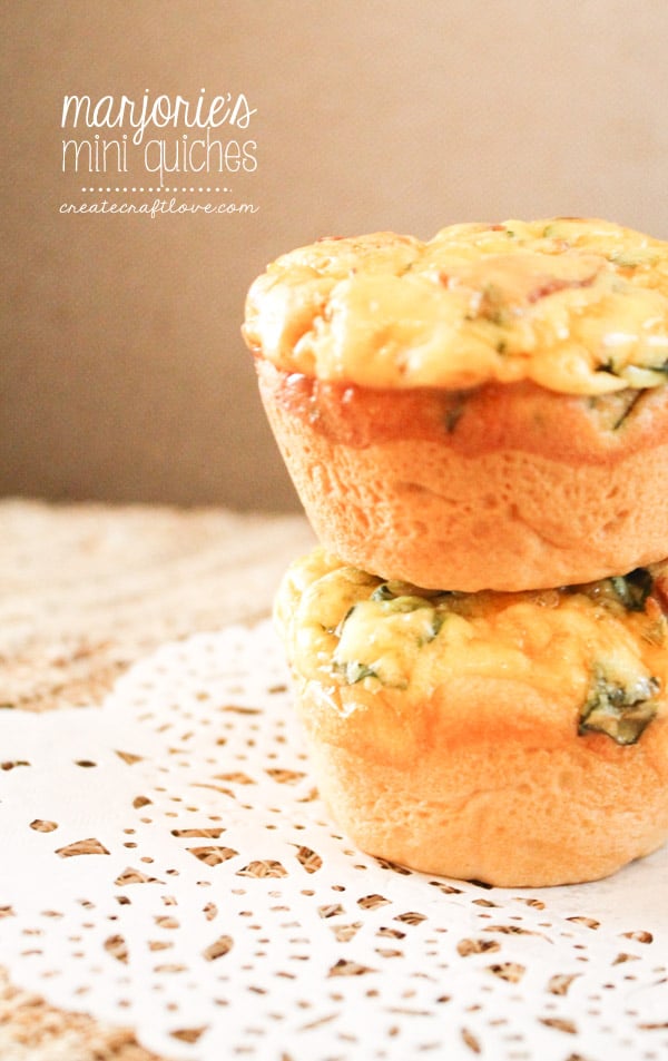 Marjorie's Mini Quiches are the perfect make ahead breakfast for potlucks and busy weeks!