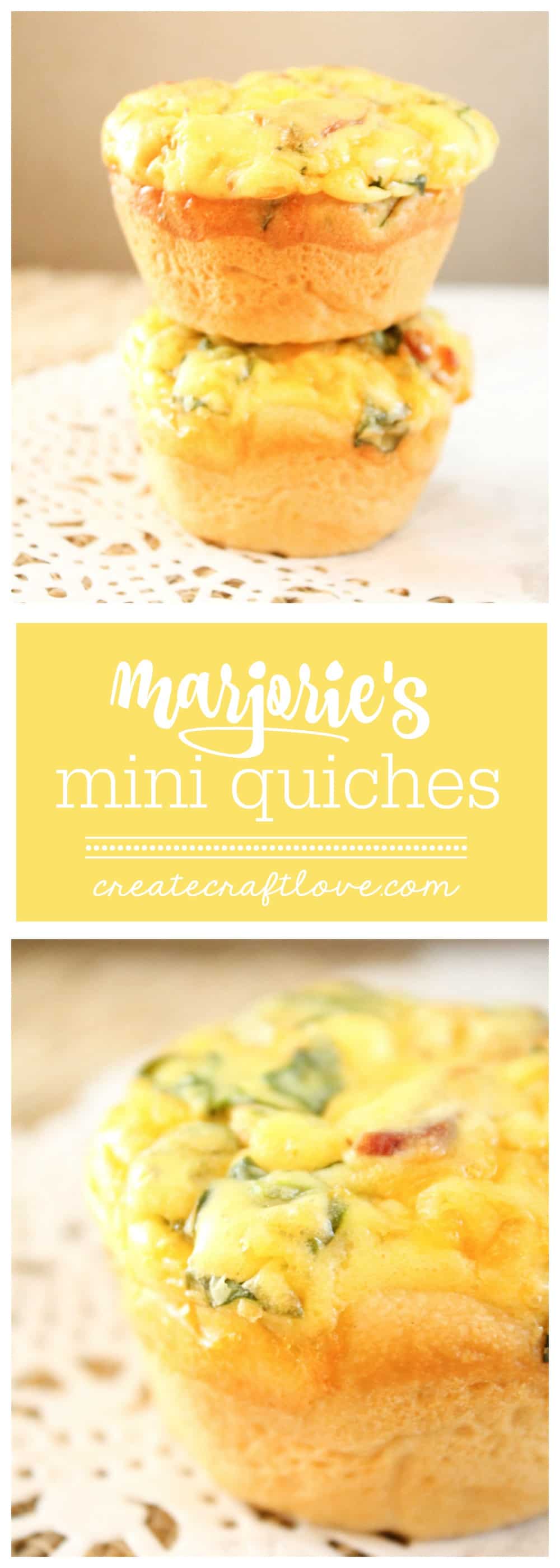 Marjorie's Mini Quiches are the perfect make ahead breakfast for potlucks and busy weeks!