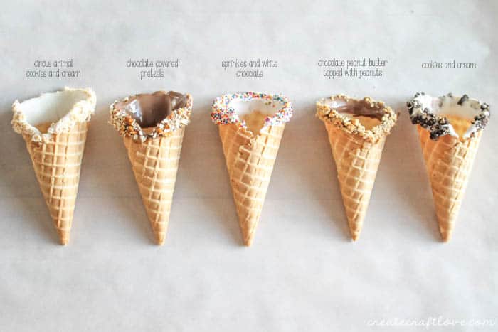 Throw together some of your favorite sweet combos and make your own Hand Dipped Ice Cream Cones!