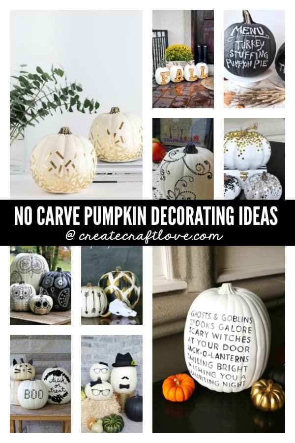 Here are some of the best No Carve Pumpkin Decorating Ideas around the blogosphere!