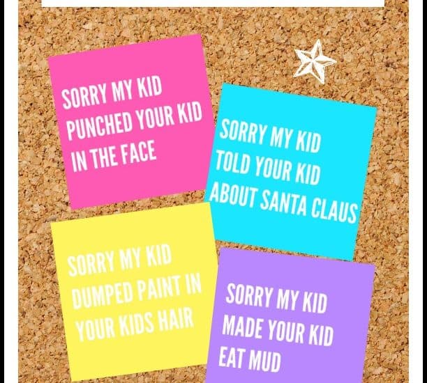 I thought these Real Mom Cards were the perfect answer for any mother who has been embarrassed beyond belief.