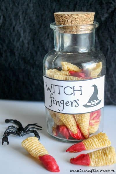 Make your own Witch Fingers! Bugles plus some red candy melts create this fun Halloween treat!