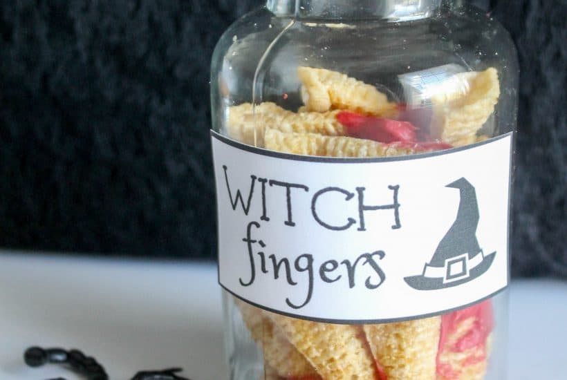 Make your own Witch Fingers! Bugles plus some red candy melts create this fun Halloween treat!