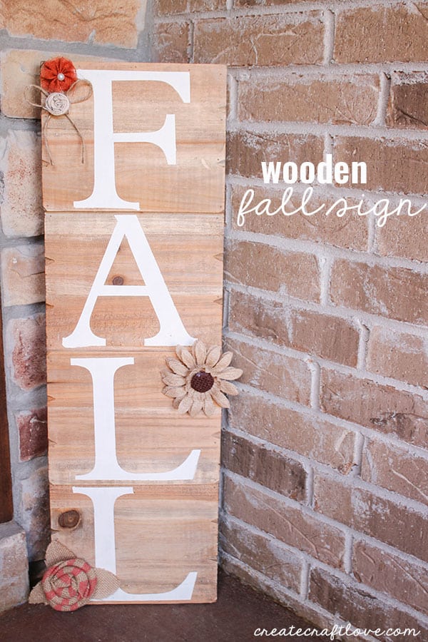 You can make this easy Wooden Fall Sign too with some stencils and paint!