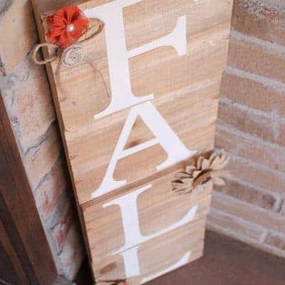You can make this easy Wooden Fall Sign too with some stencils and paint!