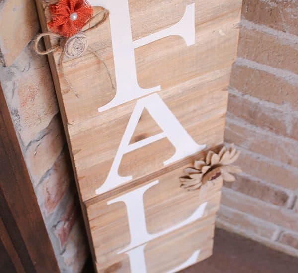You can make this easy Wooden Fall Sign too with some stencils and paint!