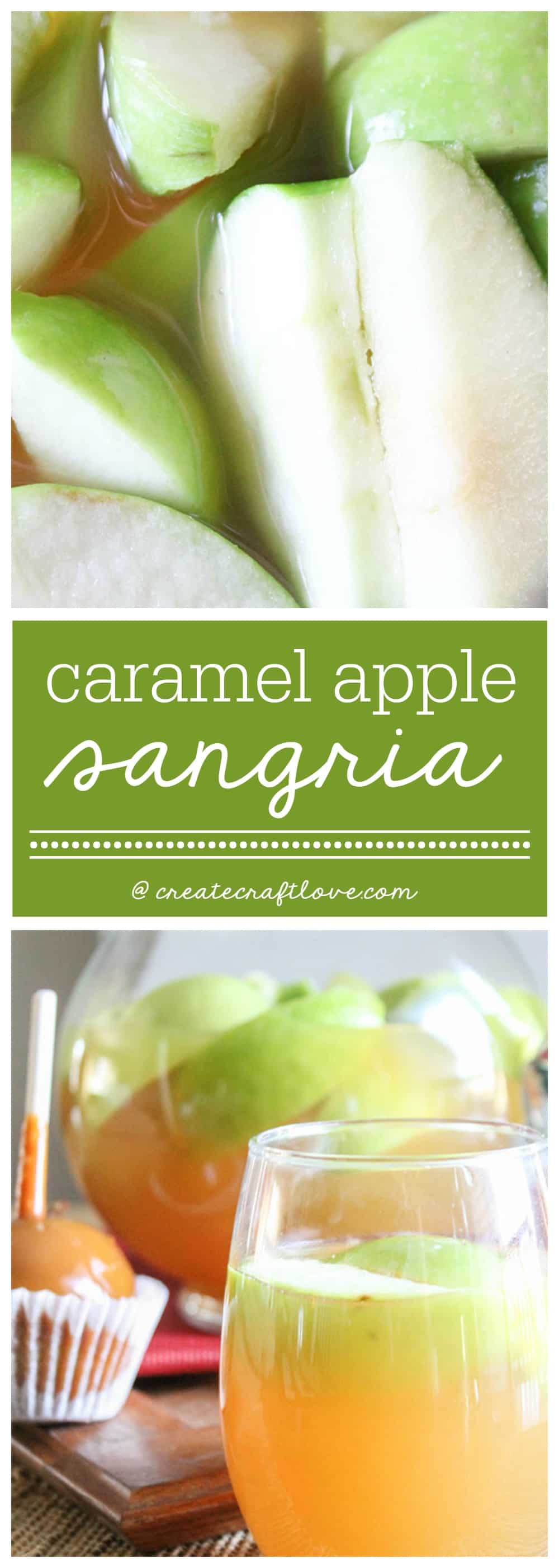 This Caramel Apple Sangria mingles your favorite fall flavors into one amazing adult beverage!