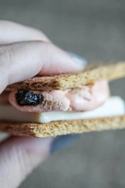 These Pumpkin Spice S'mores are perfect for chilly autumn evenings around the fire pit! via createcraftlove.com