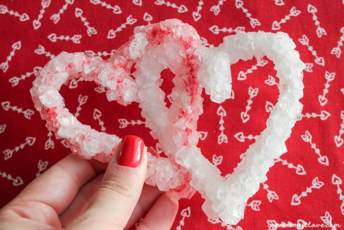 You can grow your own crystal hearts too by following these simple steps! via createcraftlovel.com