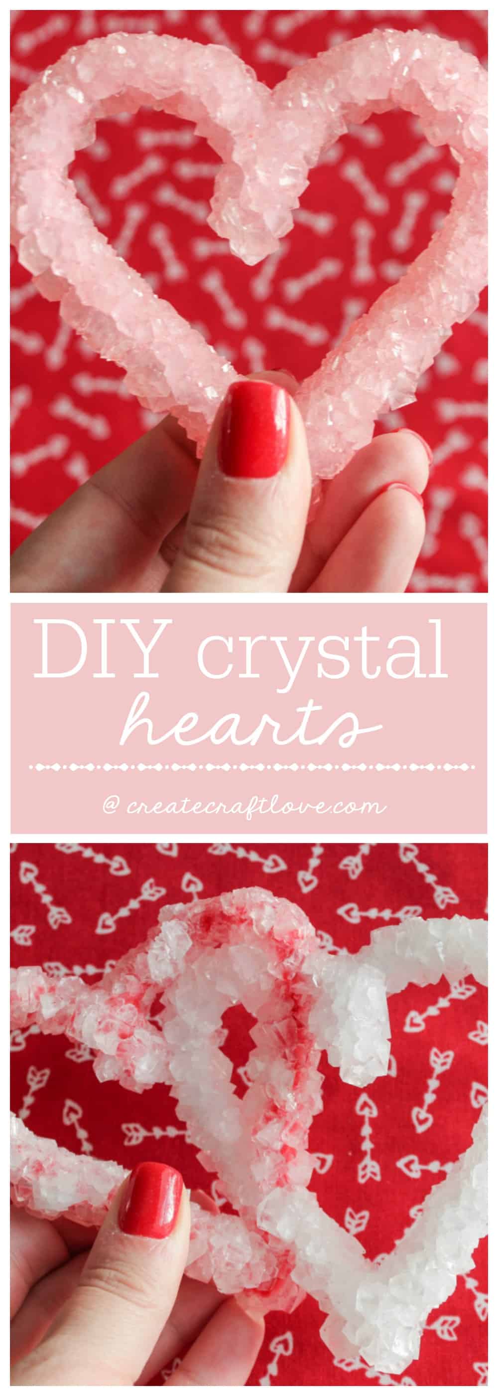 You can grow your own crystal hearts too by following these simple steps! via createcraftlovel.com