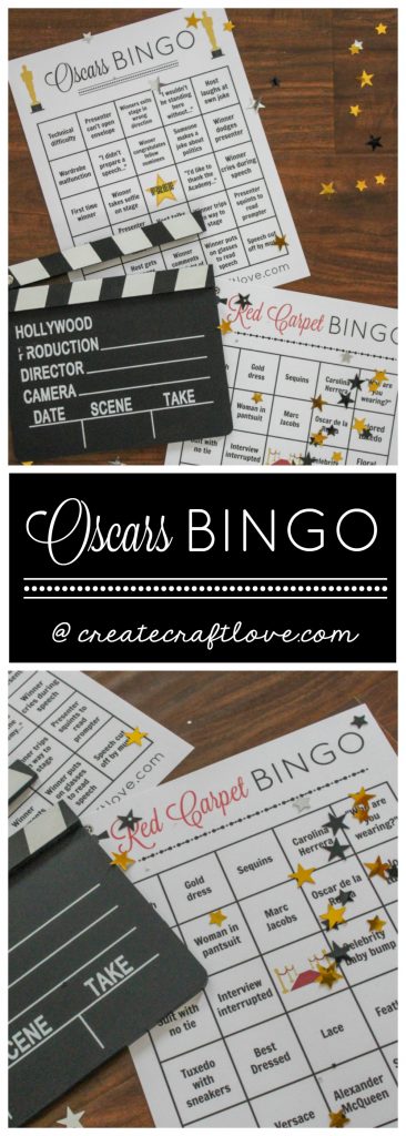Oscars Bingo Printable - Create Craft Love