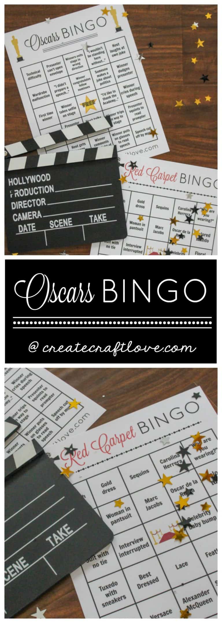 Oscars Bingo Printable - Create Craft Love