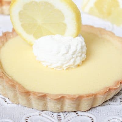 Looking for cool, refreshing summer desserts, I came across the lemon tart recipe and decided to try it out.