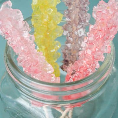 This Rock Candy Recipe is a fun science project for kids!