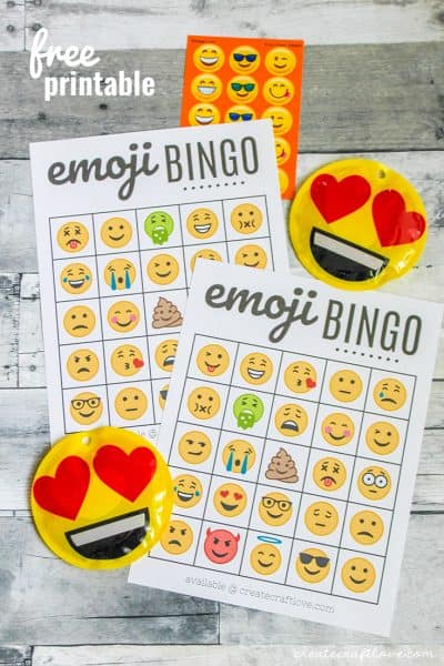 Grab your FREE Emoji Bingo Printable!!