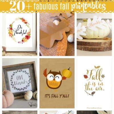 Welcome the season change with these 20+ Fabulous Fall Printables!
