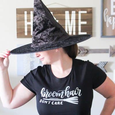 Creating your own Halloween Shirt has never been easier than with Cricut Easy Press!