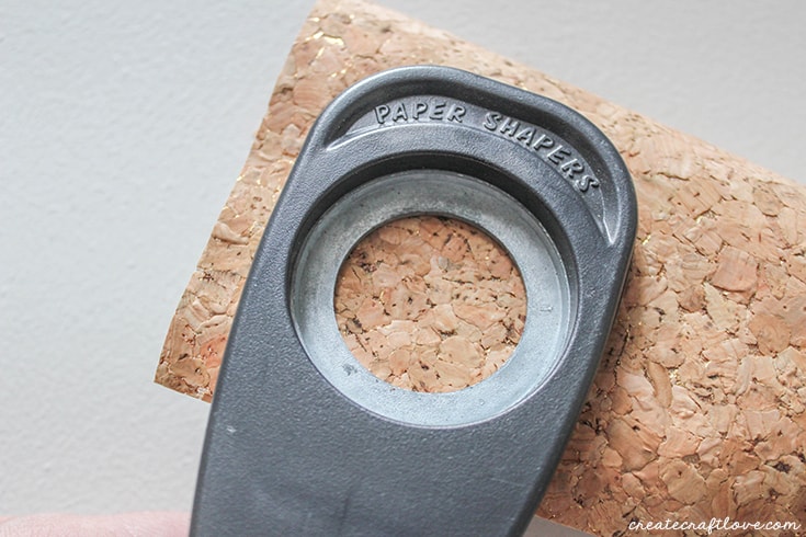 Use a 1.5 inch hole punch to make our Cork Earrings!