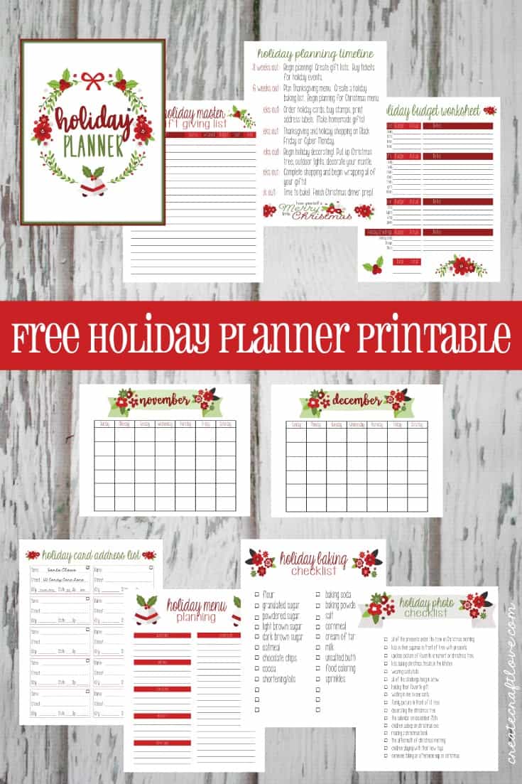 Stay organized and ahead of the holiday rush with this free Holiday Planner Printable!