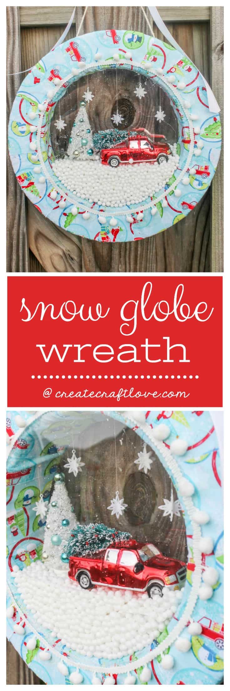 Learn how to make your own Snow Globe Wreath!