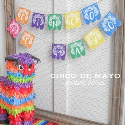 This Cinco de Mayo Printable Banner is the perfect addition to your fiesta!  