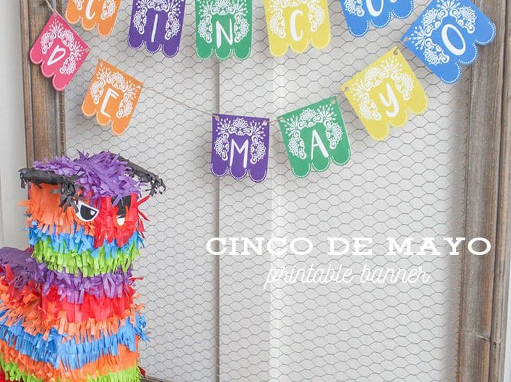 This Cinco de Mayo Printable Banner is the perfect addition to your fiesta!