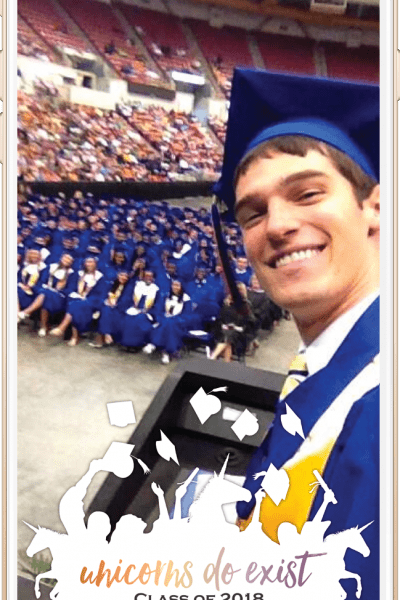 Share your favorite graduation pictures with all of your friends with this free Graduation Geofilter!