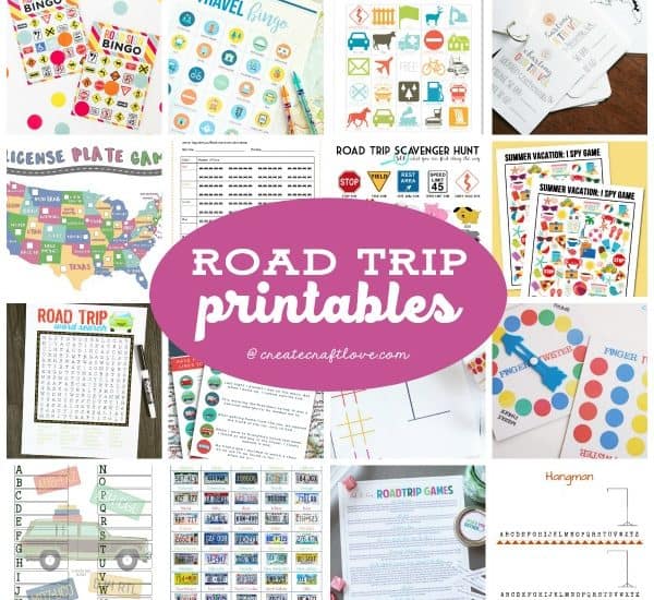 Keep the kids occupied on those long car rides this summer with these Road Trip Printables!