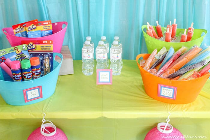 popsicle party table
