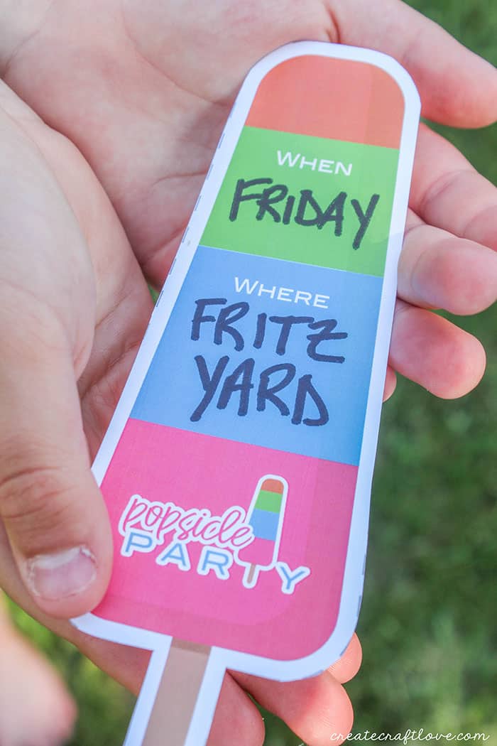 popsicle party custom invitations