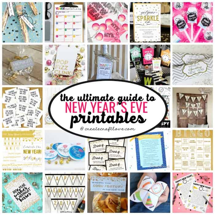 Get ready to ring in the new year with The ULTIMATE Guide to New Year's Eve Printables!  