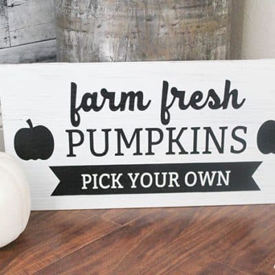 Farmhouse Pumpkin Sign FREE SVG File