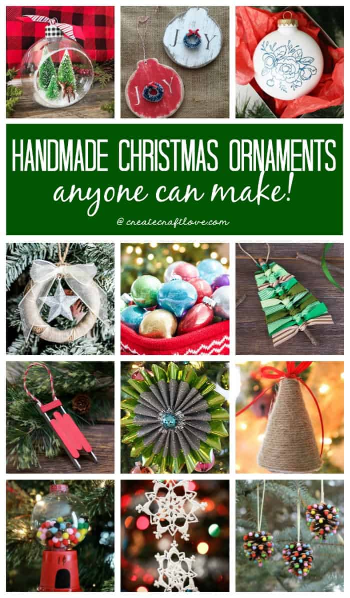 Decorate your Christmas tree with these Handmade Christmas Ornaments that anyone can make!