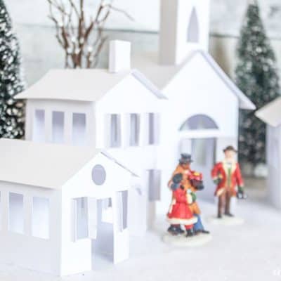Vintage feel to this Paper Christmas Village!