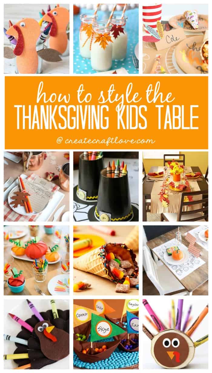 Learn how to style the Thanksgiving Kids Table with these creative ideas and treats!