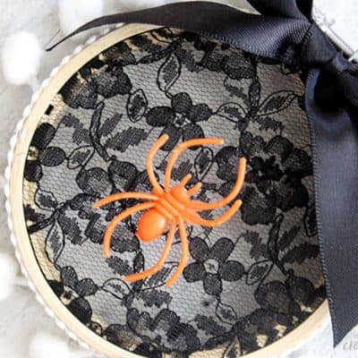 Love this Spider Web Embroidery Hoop Art!